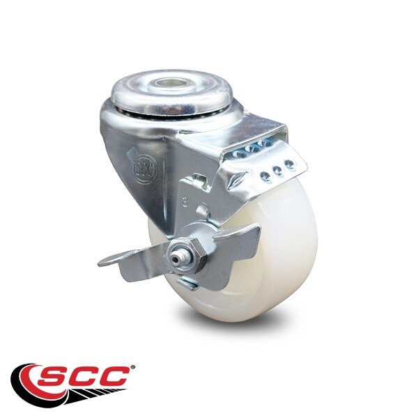 3 Inch Nylon Wheel Swivel Bolt Hole Caster with Brake